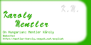karoly mentler business card